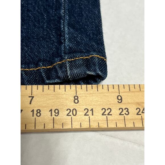 Levi Straus 505 Men's Blue Denim Straight Legs Jeans Pants Cotton Mid Rise 42x32 - Picture 6 of 13